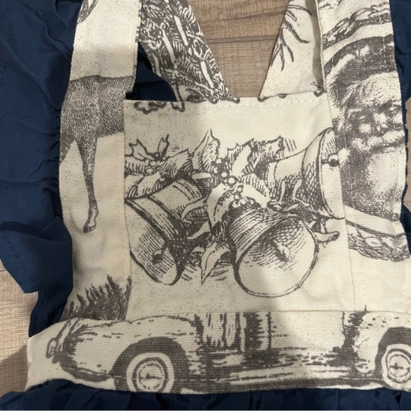 American Belles Navy Blue Ruffle Sleeve Lace Trim Tapestry Dress Size 12 month - Picture 3 of 5